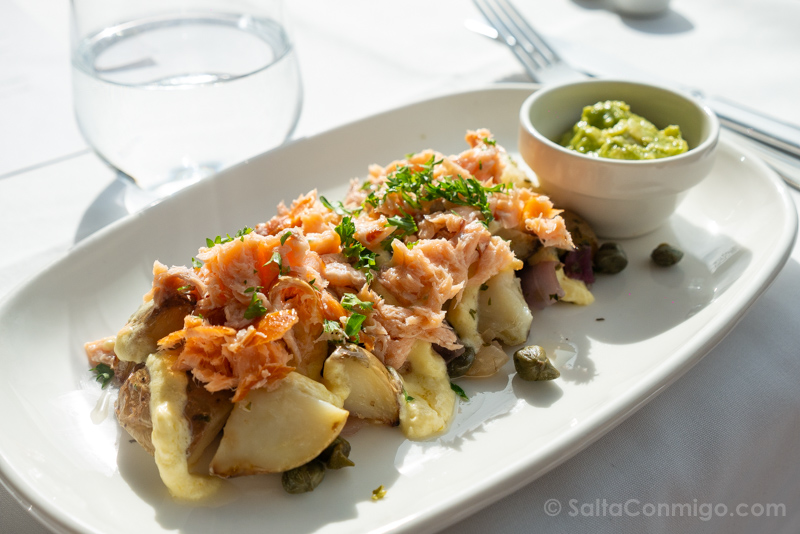 TranzAlpine Train Nueva Zelanda Comida Salmon Scenic Plus